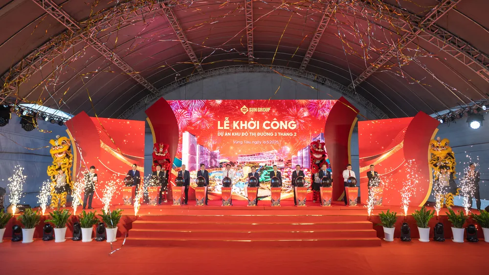 Lễ khởi công dự án Khu đô thị Đường 3 Tháng 2 tại phường 10 và 11, TP Vũng Tàu. Ảnh: Ánh Dương 1.jpg
