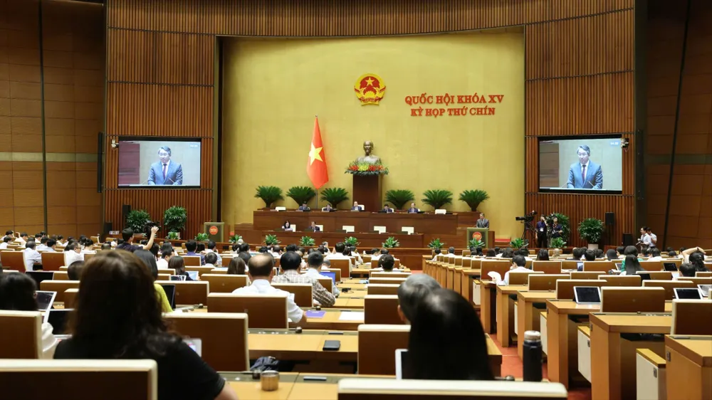 Quang cảnh phiên họp Quốc hội sáng 17-5. Ảnh: QUANG PHÚC