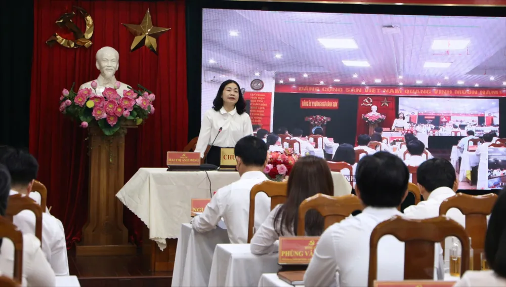 Khai mạc Hội nghị lần thứ nhất Ban Chấp hành Đảng bộ phường Ngũ Hành Sơn. Ảnh: XUÂN QUỲNH BAOONLINE.jpg