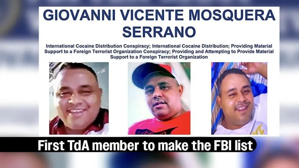 Giovanni Vicente Mosquera Serrano bị đưa vào danh sách 10 kẻ đào tẩu bị truy nã gắt gao nhất của FBI. Ảnh do FBI cung cấp