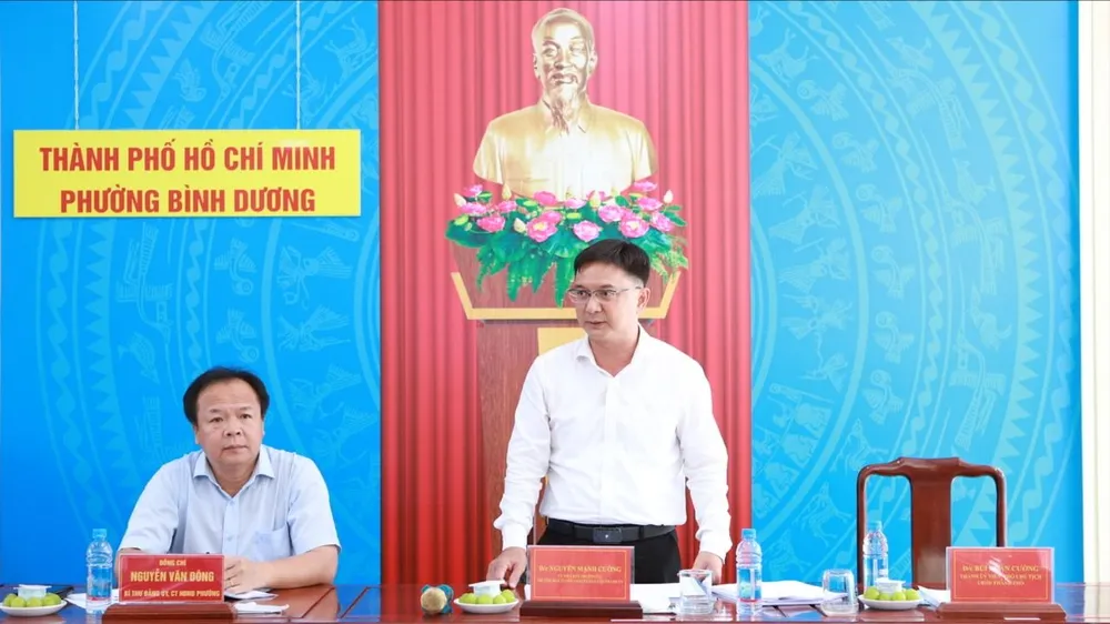 Đồng chí Nguyễn Mạnh Cường, Ủy viên Ban Thường Vụ, Trưởng Ban Tuyên giáo và Dân vận Thành ủy TPHCM tại buổi làm việc z6850398634021_001d2c0d1968494f3ae51380d419f73e.jpg