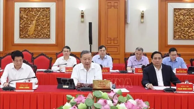Tổng Bí thư Tô Lâm chủ trì cuộc làm việc