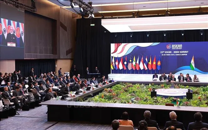 Hội nghị Cấp cao ASEAN - Ấn Độ lần thứ 22. Ảnh: Dương Giang/TTXVN thu-tuong-261025-5.jpg