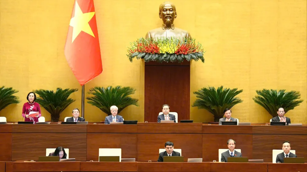 Phiên họp Quốc hội sáng 20-11. Ảnh: VIẾT CHUNG