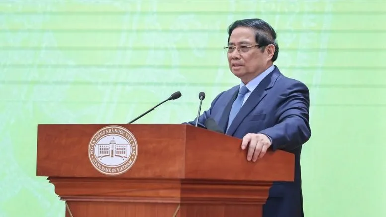 Thủ tướng Phạm Minh Chính phát biểu tại hội nghị. Ảnh: VGP