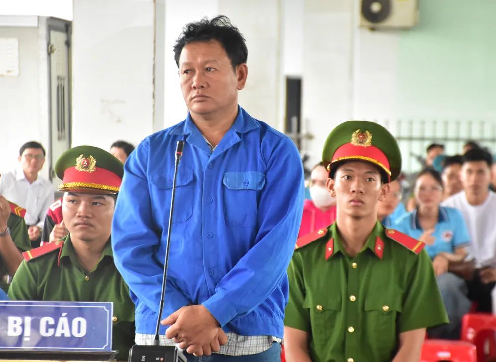 Bị cáo Trần Văn Tài tại phiên xét xử. Ảnh: NAM KHÔI DSC_0790.jpg