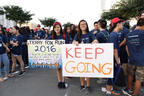 The 2016 Terry Fox Run drew crowds of participants (Source: courtesy of the orrganisation board)