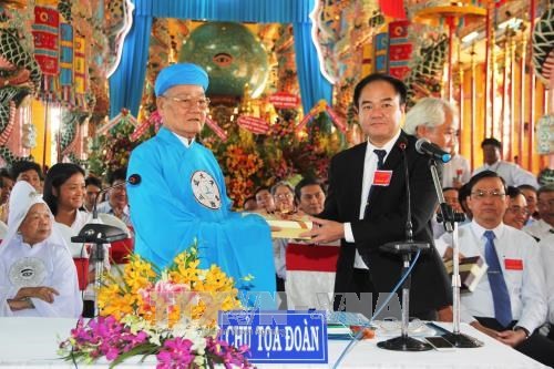 At the congress of the Cao Dai Tay Ninh Church. (Photo: VNA)