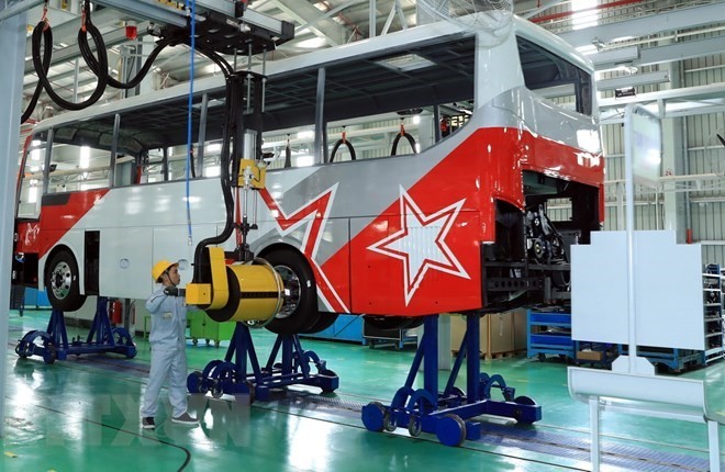 Truong Hai Auto JSC (Thaco) inaugurated Thaco Mazda automobile manufacturing plant, on March 25. (Source: VNA)