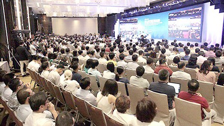 Blockchain Forum on trends and development visions, held by the Ministry of Science and Technology. Photo by Nguyen Tuong