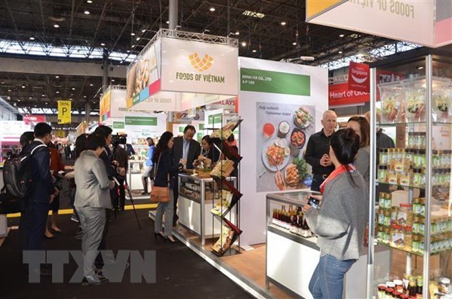 A Vietnamese stall at the exhibition (Photo: VNA)