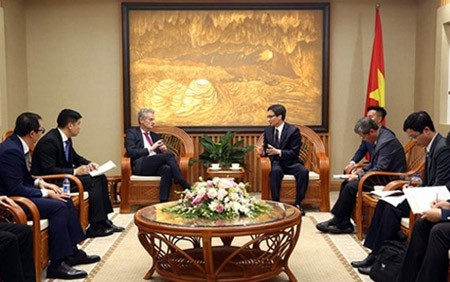 Deputy Prime Minister Vu Duc Dam received Mr. Ralph Haupter, President of Microsoft Asia. Photo by VOV