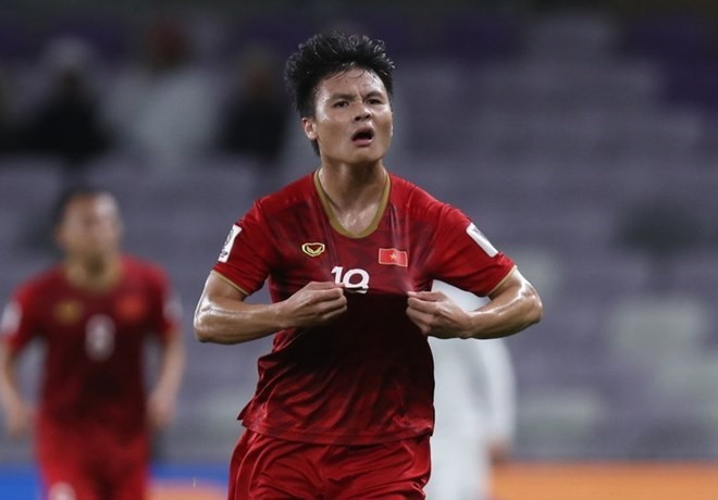 Vietnamese midfielder Nguyen Quang Hai (Photo: VNA)