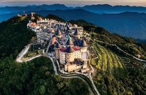 An aerial view of Ba Na Hills in the central coastal city of Da Nang (Source: VNA)