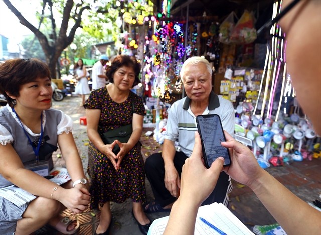 Citizens' data is collected and updated online. VNA/VNS Photo