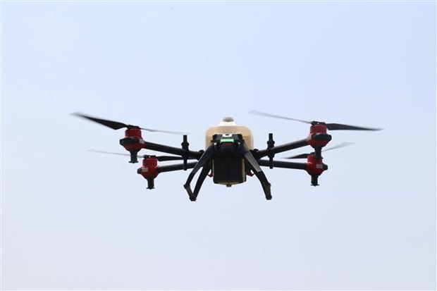 A drone used for spraying pesticide. — VNA/VNS Photo