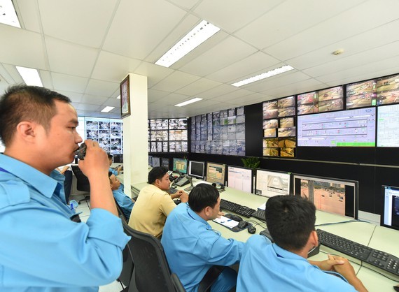 A corner of HCMC Smart City Operation Center (Photo: SGGP)