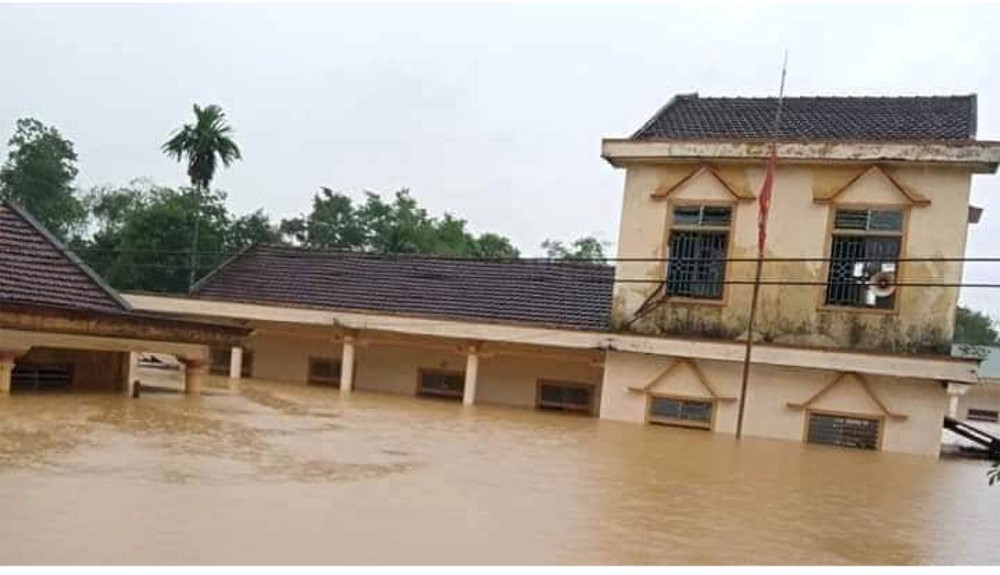 Floodwater has inundated many parts of Central Vietnam since October (Photo: SGGP)