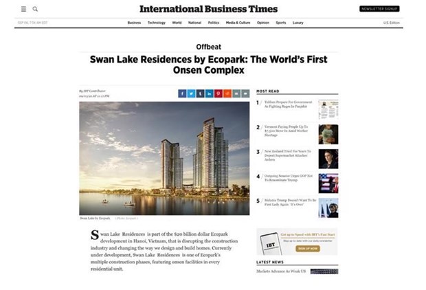 Vietnam’s onsen complex touted as world's first in UK, US newspapers ảnh 1 Vietnam’s onsen complex touted as world's first in UK, US newspapers ảnh 1