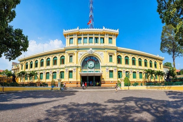 The Central Post Office is one of the most beautiful preserved remnants of French colonial rule in Ho Chi Minh City. It is considered the most magnificent post office in Southeast Asia, and has become a popular destination for domestic and international tourists. (Photo: VNA) The Central Post Office is one of the most beautiful preserved remnants of French colonial rule in Ho Chi Minh City. It is considered the most magnificent post office in Southeast Asia, and has become a popular destination for domestic and international tourists. (Photo: VNA)