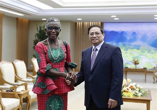 PM Pham Minh Chinh (R) receives IMF Deputy Managing Director for Asia-Pacific Antoinette Sayeh (Photo: VNA) PM Pham Minh Chinh (R) receives IMF Deputy Managing Director for Asia-Pacific Antoinette Sayeh (Photo: VNA)