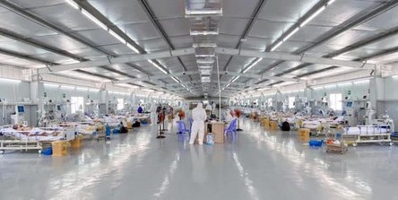 Inside of the No. 13 field hospital Inside of the No. 13 field hospital