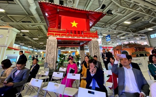A Vietnamese booth of at the event (Photo: VNA)