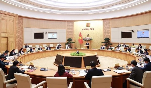 The Government’s law-building session on April 10. (Photo: VNA)