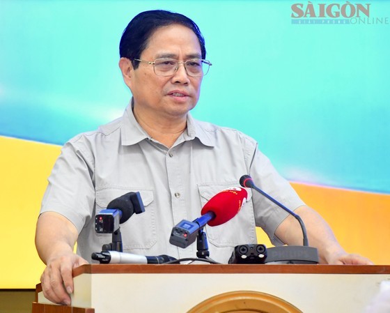 Prime Minister Pham Minh Chinh at today's meeting (Photo: SGGP) Prime Minister Pham Minh Chinh at today's meeting (Photo: SGGP)