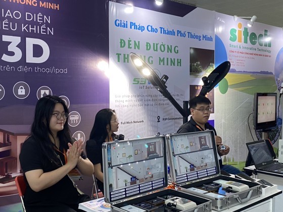 At a product exhibition At a product exhibition