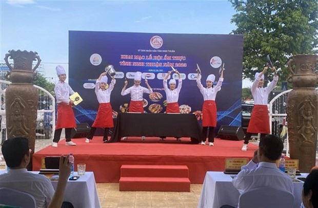A performance at the opening ceremony of the Ninh Thuan food festival 2023. ( Photo: VNA)