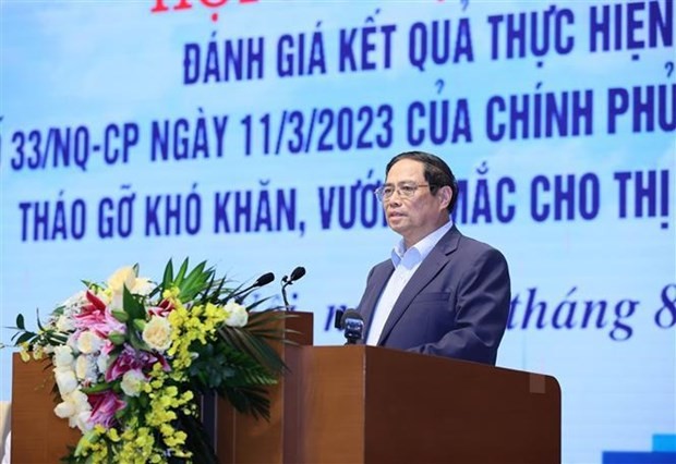 Prime Minister Pham Minh Chinh speaks at the conference. (Photo: VNA) Prime Minister Pham Minh Chinh speaks at the conference. (Photo: VNA)