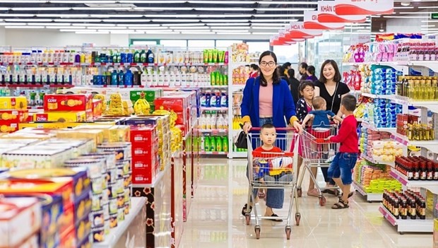 Vietnamese goods are accounting for 90 - 95 percent of the items sold at such Vietnamese-owned supermarkets as Co.opmart, Vinmart, and Hapro. (Photo: congthuong.vn)