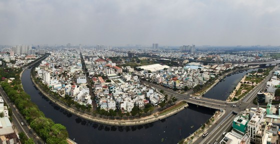 A section of Tan Hoa - Lo Gom canal after renovation A section of Tan Hoa - Lo Gom canal after renovation