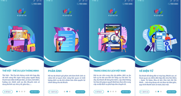A screenshot of the Vietnam National Administration of Tourism&apos;s Vietnam Travel application. (Photo: vietnamtourism.gov.vn)