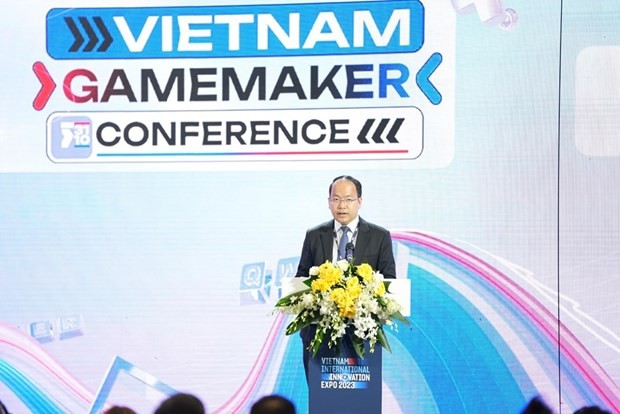 Director of the National Innovation Center (NIC) Vu Quoc Huy addresses the conference in Hanoi on October 31. (Photo: NIC) Director of the National Innovation Center (NIC) Vu Quoc Huy addresses the conference in Hanoi on October 31. (Photo: NIC)