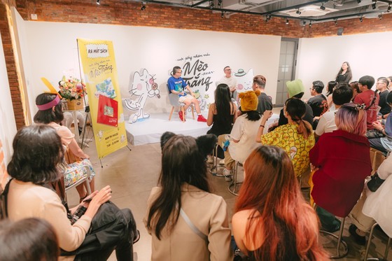 At the launch of a comic book At the launch of a comic book