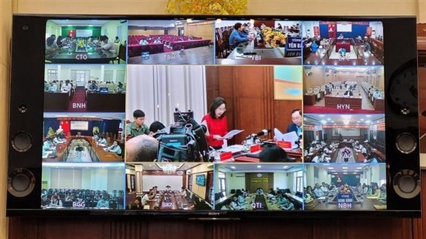 At the online conference (Photo: VNA) sbv-706.jpg