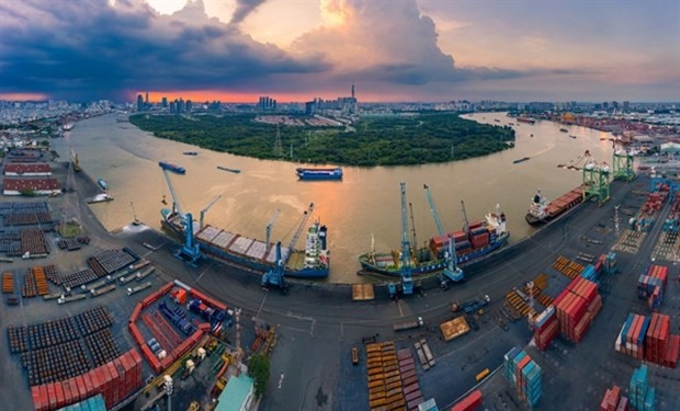 The port of HCMC. In the Lloyd's 2023 list, the port of HCM City secures the 23rd position. (Photo: saigonport.vn) port_1.jpg