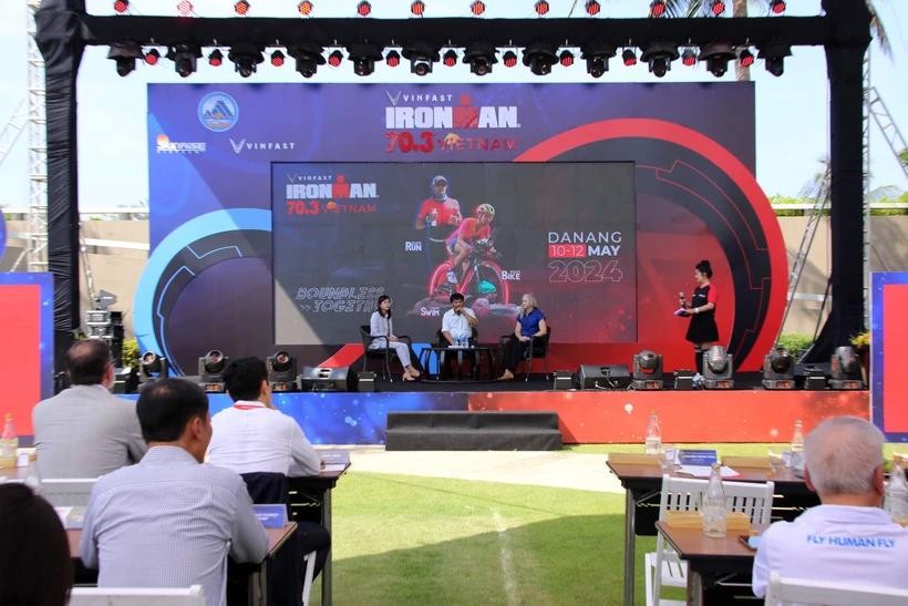 The 2024 VinFast IRONMAN 70.3 Vietnam is taking place in the central city of Da Nang from May 10 to 12. (Photo: VNA) ironman-5541.jpg.webp