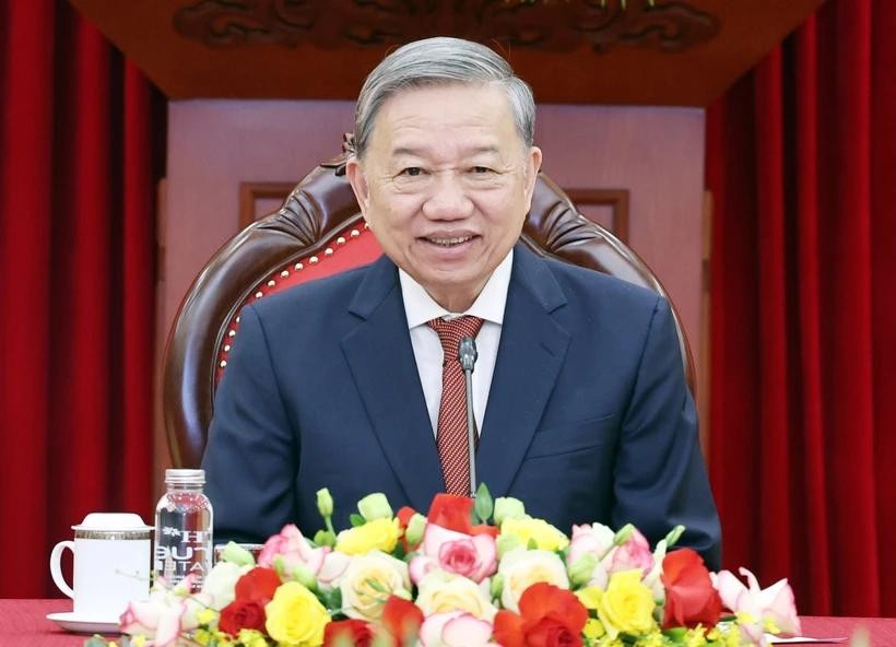 Party General Secretary To Lam at the phone talks with US President-elect Donald Trump on November 11 evening (Photo: VNA) party-leader-of-vietnam-holds-phone-talks-with-us-president-elect-1-809.jpg.webp