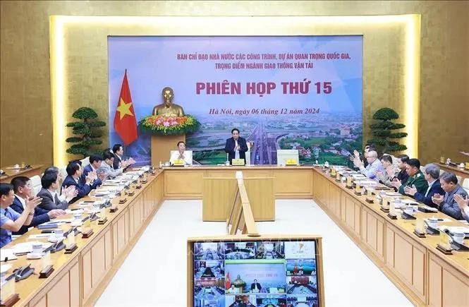 PM Pham Minh Chinh speaks at the meeting. (Photo: VNA) pm.webp