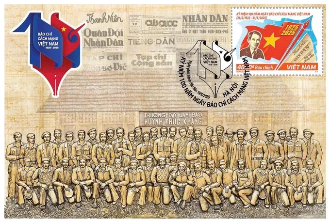 Postcards released with the postage stamp set “Commemorating the 100th Anniversary of Vietnam Revolutionary Press Day (1925-2025)”. buu-thiep-maxicard-9303-292.jpg