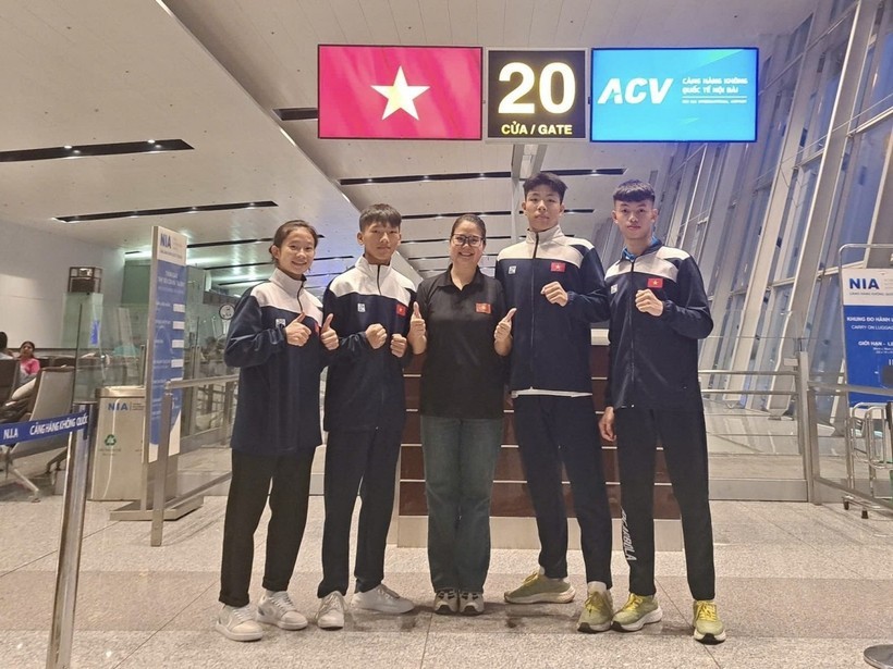 The Vietnamese athletes leave for Bahrain on late August 26 for the Asian Youth Mixed Martial Arts Championships 2025. (Photo: VNA) img-9642.jpg