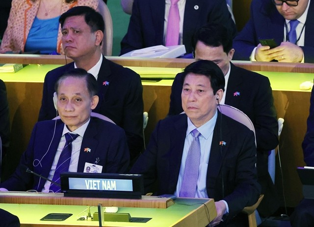 State President Luong Cuong and the Vietnamese delegation attend the High-level Meeting marking the 80th anniversary of the United Nations. (Photo: VNA) debate.jpg