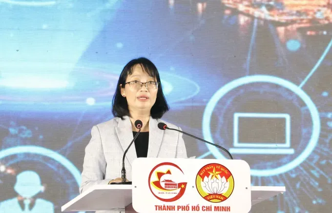 Vice Chairwoman of the Ho Chi Minh City People's Committee Tran Thi Dieu Thuy speaks at the event thuy.jpg