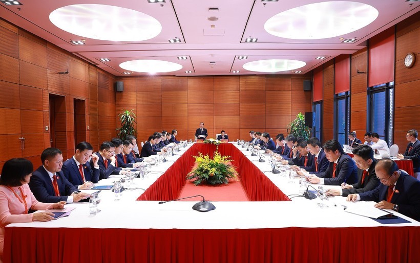 Delegates join a group discussion within the preparatory session of the first Congress of the Government’s Party Organisation on October 12, 2025. (Photo: VNA) first-party-congress-of-government-1.jpg