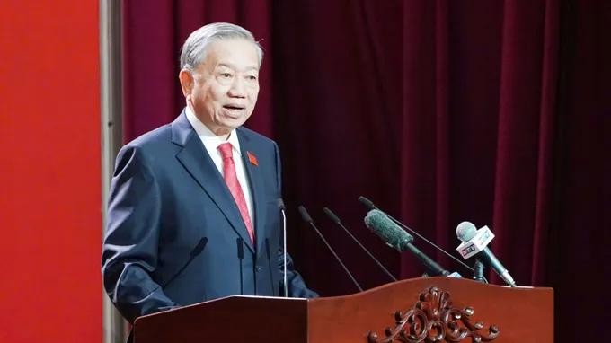 Party General Secretary To Lam says that Ho Chi Minh City is the source of a multitude of creative initiatives (Photo: SGGP) to-lamjpg.jpg