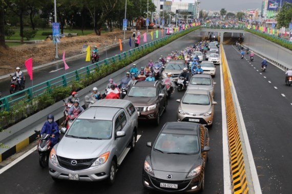 Road tunnel at the intersection of Dien Bien Phu and Nguyen Tri Phuong streets is opened to traffic 