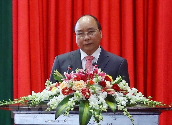 Prime Minister Nguyen Xuan Phuc addresses the conference (Photo: VNA)